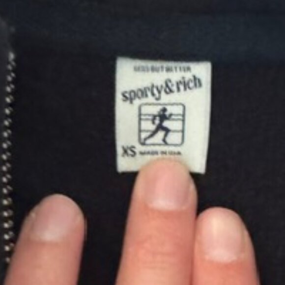 Sporty & Rich Mock Neck Sweatshirt XS - Picture 3 of 5